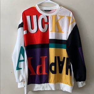 Oversized Printed Sweater